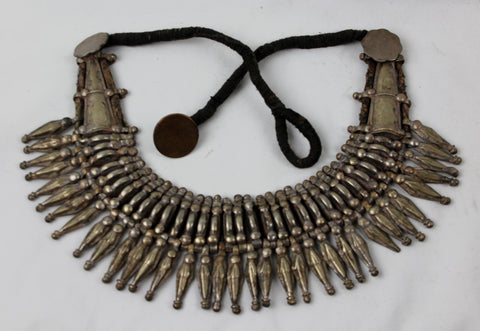 Primitive Rana Tharu, Tribal Spike Collar Kanthshri Necklace Nepal #1406