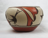 Native American, Vintage Zia Poly Chrome Pottery Bowl, Ca 1960's, #1419