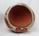 Native American, Vintage Santo Domingo Poly Chrome Pottery Bowl, Ca. 1940's. #1462