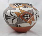 Native American, Vintage Acoma Poly Chrome Pottery Olla, Ca. 1975, By L. Concho, #1464 Sold