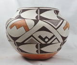Native American, Vintage Acoma Poly Chrome Pottery Olla, Ca. 1975, By Cindy Dewahe, #1465