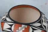Native American, Vintage Acoma Poly Chrome Pottery Olla, by Florance Aragon, Ca 1980's, #1475.