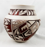 Native American Vintage Hopi Poly Chrome Pottery Jar, by Joy Navasie, Frog Women (1919-2012), Ca 1980's, #1494 Sold