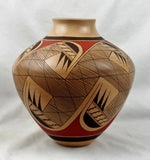 Native American, Vintage Hopi Poly Chrome Pottery Jar, by Clinton Polacca Nampeyo, Ca 1990's, #1496 SOLD
