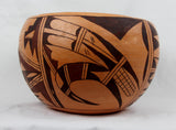 Native American, Vintage Hopi Poly Chrome Pottery Bowl, by Kathleen Collateta, Ca. 1970's-1980's,  #1493