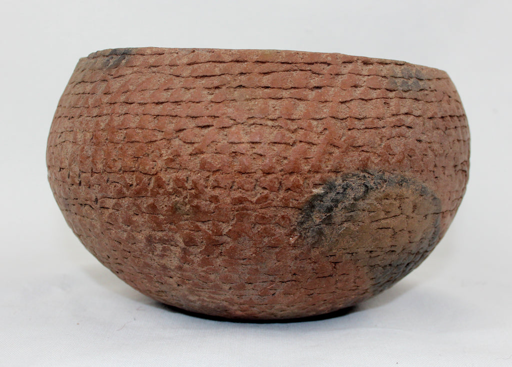 Native American, Prehistoric, Anasazi Corrugated Redware Bowl, CA 1000-1600 AD, #1498