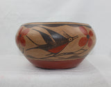 Native American, Historic Zia Polychrome Pottery Bow, Ca 1940's, # 1575