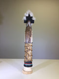 Native American, Kachina with Feather Head Dress, Ca 1990, #1241. Erin will sell on her end.