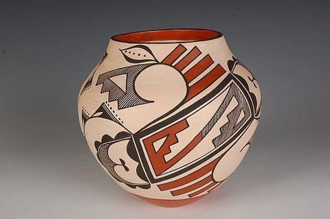 Acoma Pottery Olla Signed by L. A. Chino #10-Sold