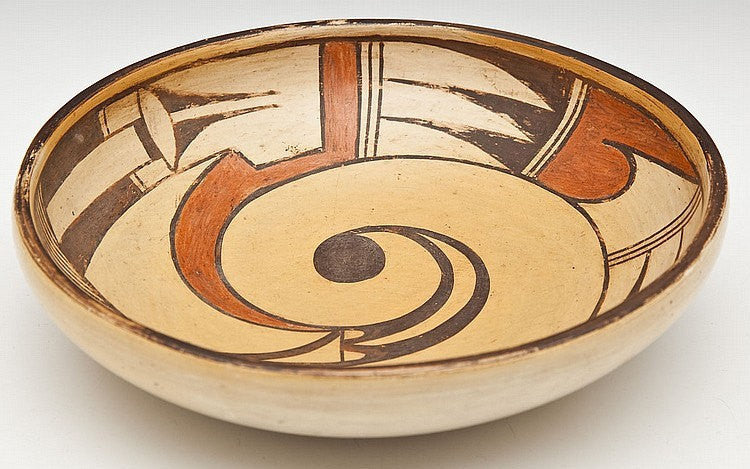 Primitive Dough Bowl : Vintage Hopi Pottery Dough Bowl #3