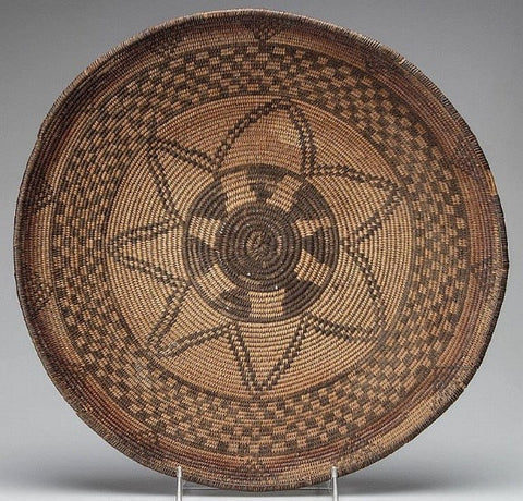 Coiled Basket : Native American Apache Coiled Basket #27