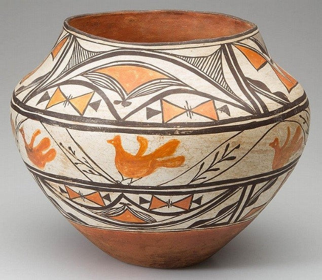 Acoma Pottery : Native American Acoma or Laguna Pottery Olla #32