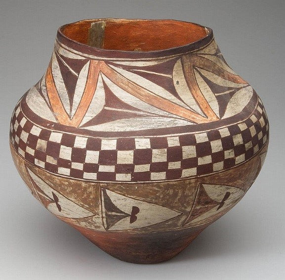 Native American Pottery : Native american Acoma or Laguna pottery Olla #29