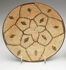 Coil Baskets : Native American Coil Basket, Panamint Tray #28b