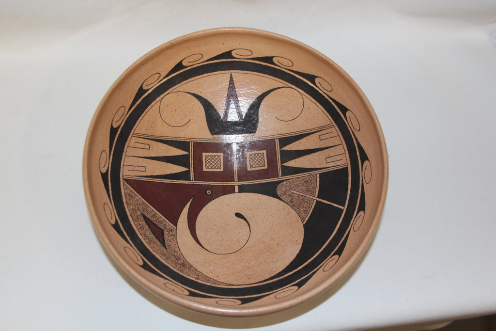 Native American Hopi : Beautiful Native American Hopi Pottery Bowl by Stetson Setalla #78