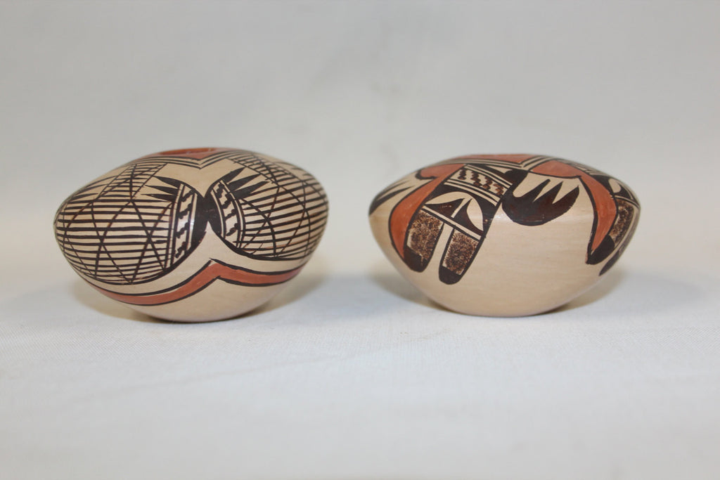 Native American Pottery :  2 Beautiful Native American Hopi Seed Pots, signed by Adelle Nampeyo #146