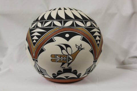 Ceramics and Pottery : Native American Acoma Ceramic Jar, signed by Cornelia J. Shije #129-Sold