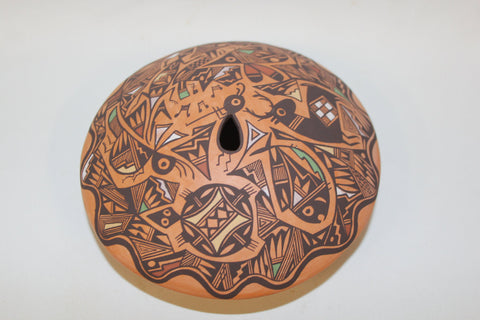 Native American :  Acoma Pottery Seed Jar, Signed by E. Concho #137-Sold