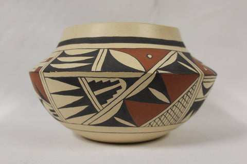 Acoma Pottery : Native American Acoma Pottery Bowl, by Navin Yessiltn #142