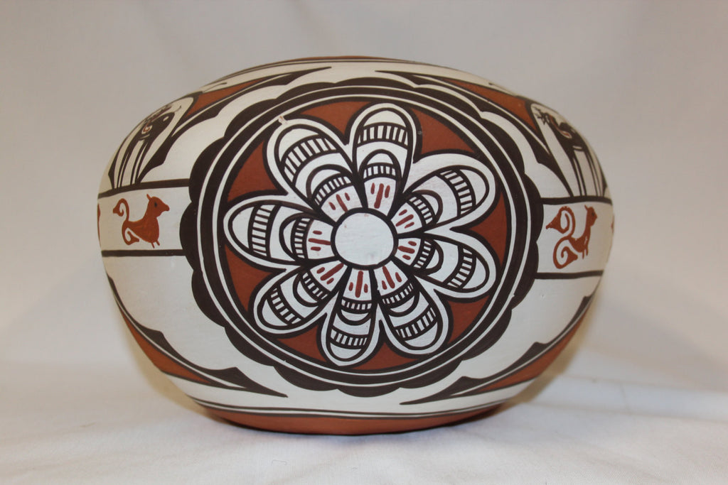 Zuni : Native American Zuni Pottery Bowl, by Claudine Haloo #143
