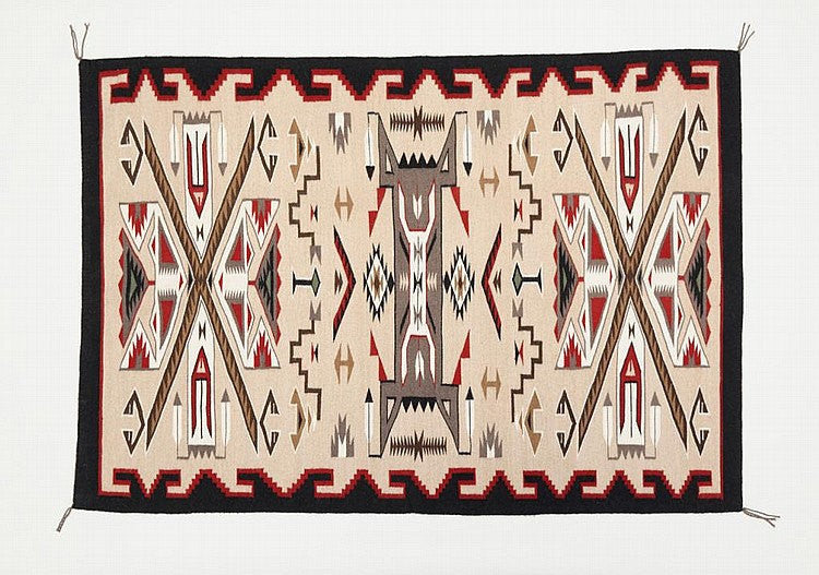 Hand Woven Rug : Native American Navajo Large Finely Woven Teec Nos Pas Rug by Betty Bahe #227