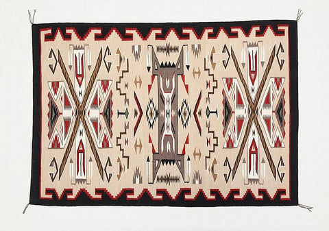 Hand Woven Rug : Native American Navajo Large Finely Woven Teec Nos Pas Rug by Betty Bahe #227 SOLD