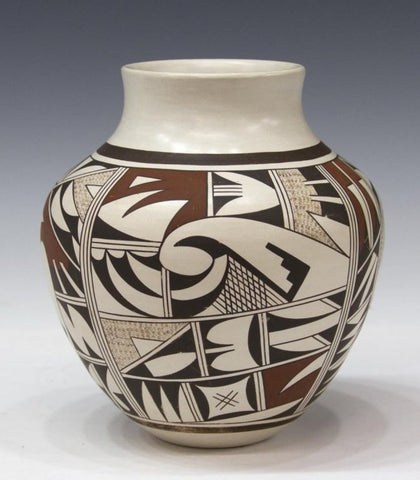 Native American Hopi Pottery Bowl, by J. Navasie #232-Sold