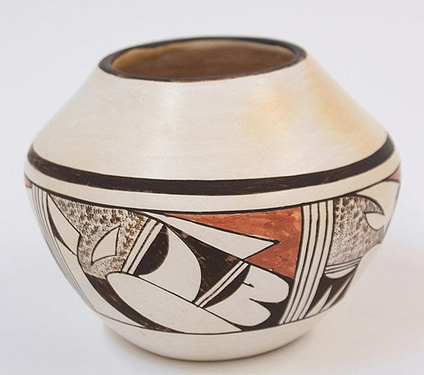 Hopi Pottery :  Native American Hopi Polychrome Pot, by Fawn #233