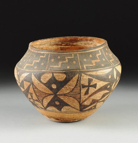 Antique Pottery : Native American Antique Acoma Pottery Jar #239-Sold