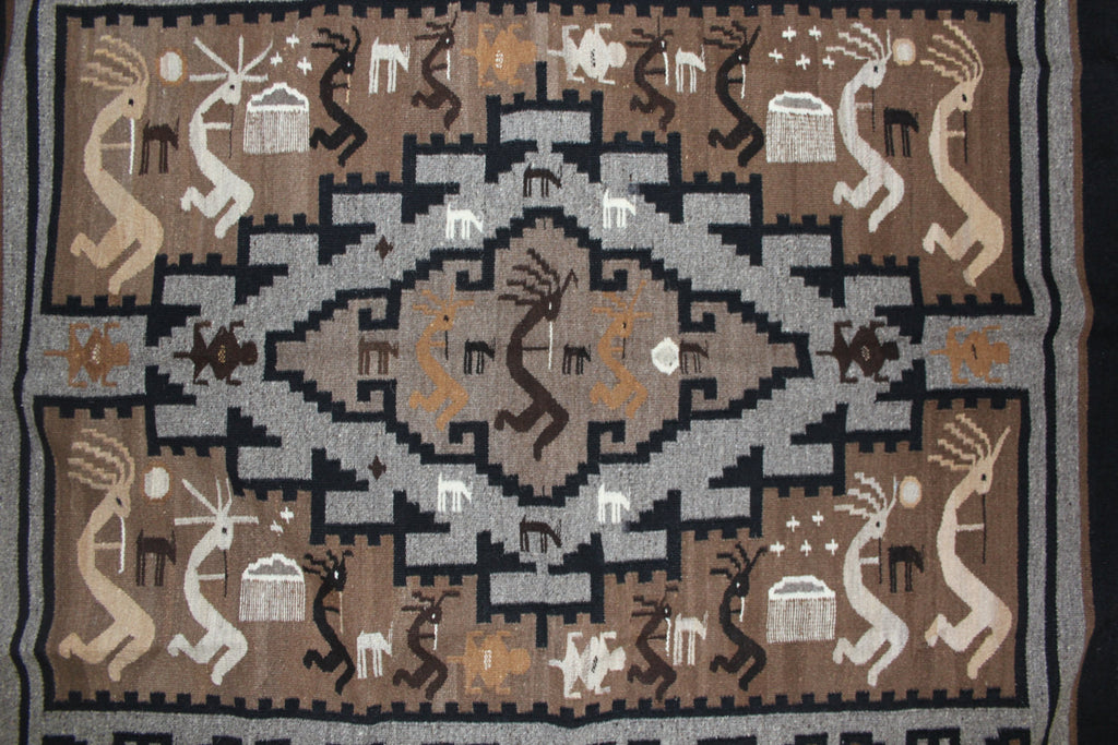 Native Rug : Esther Etcitty Extraordinary Two Grey Hills Weaving  #91