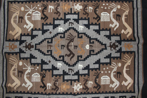 Native Rug : Esther Etcitty Extraordinary Two Grey Hills Weaving  #91-Sold