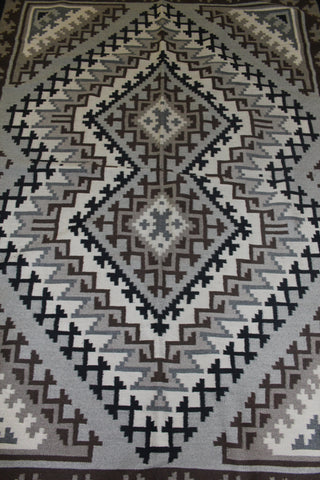 Native American Rug by Marie Barber,  Navajo Two Grey Hills Weaving #93 SOLD