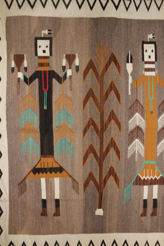 Large Navajo Rug : Excellent Very Large Navajo Yei Weaving #96-SOLD