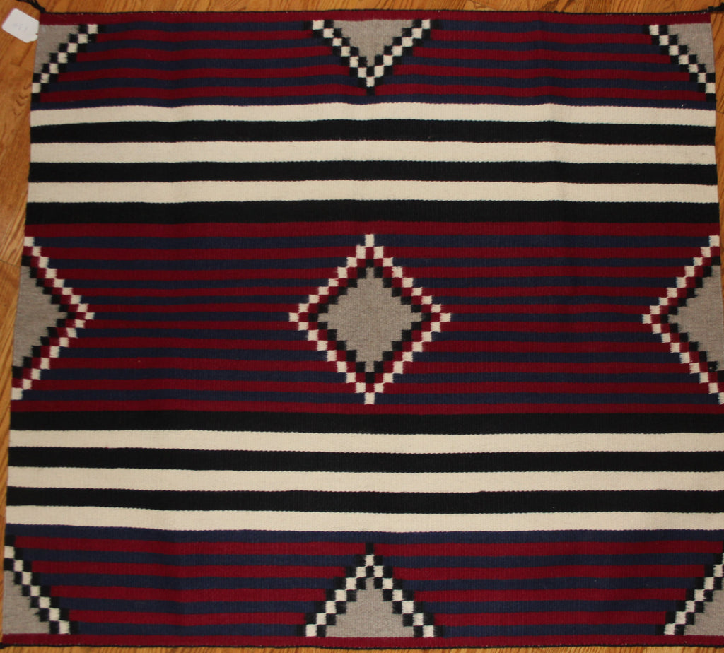 Hand Woven Wall Hanging : Very Fiine Navajo, Hand Woven Third Phase Chiefs Pattern by Nancy Etcitty #178