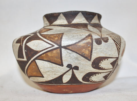 Acoma Pottery Handmade : Native America Small Acoma Pottery Polychrome Olla #248