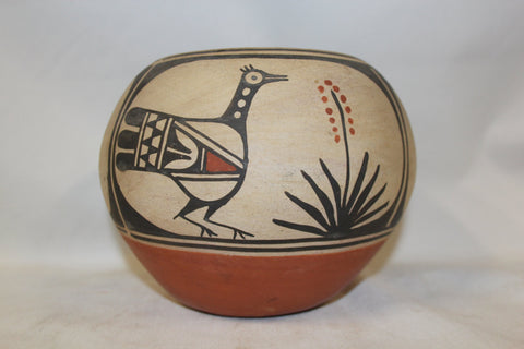 Pottery Bowl : Beautiful Santo Domingo Figural Polychrome Pottery Bowl by Robert Tenorio #260
