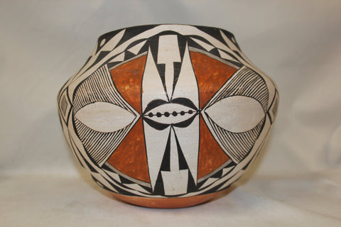 Vintage Pottery : Extraordinary Vintage Acoma Polychrome Pottery Olla by Grace Chino #268