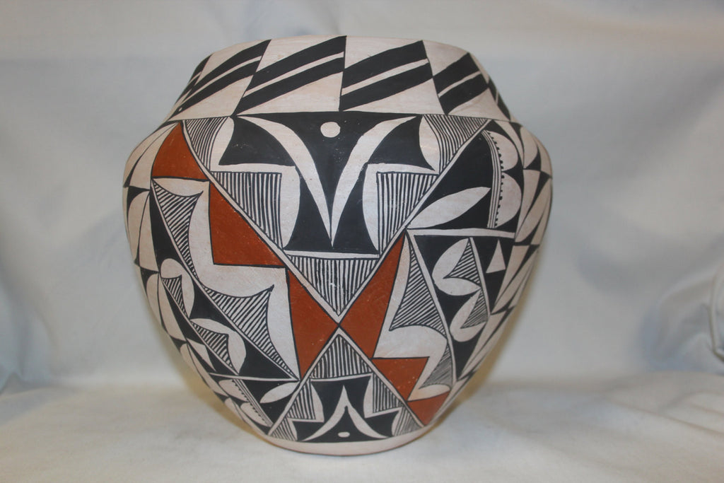 Vintage Pottery : Exceptional Vintage Acoma Polychrome Pottery Olla #276
