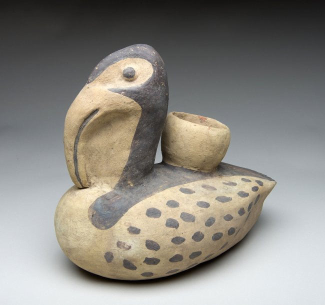 PreColumbian Pottery : Very Rare Chancay Pre-Columbian Pottery Pelican #338