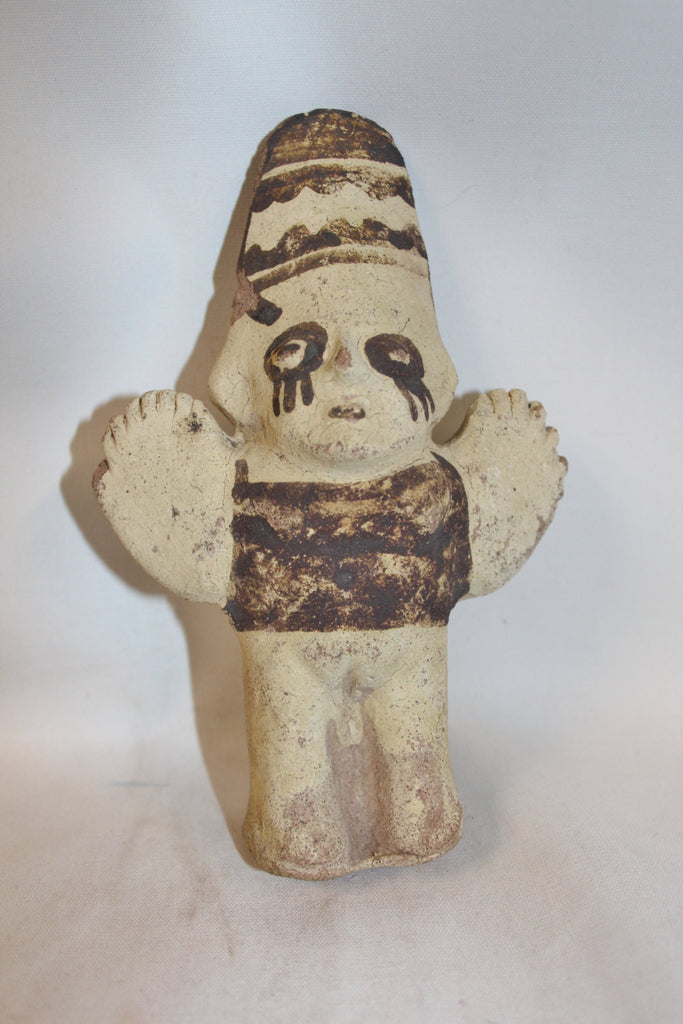 Antique Pottery : Small Pointed Head Angelic Pre-Columbian Chancay Cuchimilcos #341