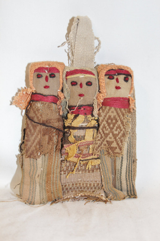 Primitive Dolls : Small Chancay Peruvian Funerary Dolls-Set of 3 #345
