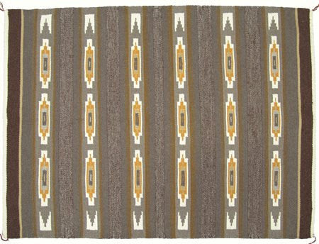 Native Weaving : Fine Weave Crystal/Wide Ruins Rug With Geometrics and Way Bands #287 SOLD