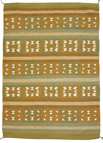 Navajo Rug : Exceptional Fine Weave Banded Crystal Rug by Glenabah Hardy #295 Sold