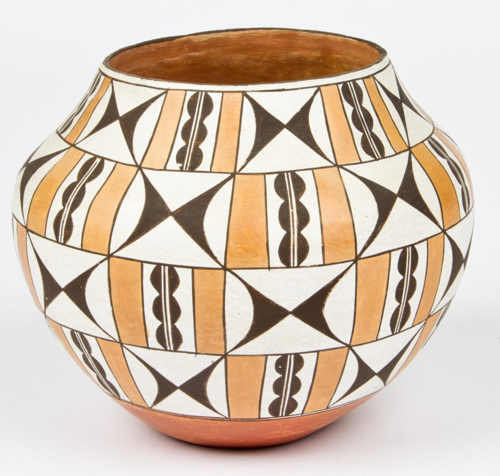 Pottery Pot : Classic Vintage Polychrome Acoma Pottery Pot #311