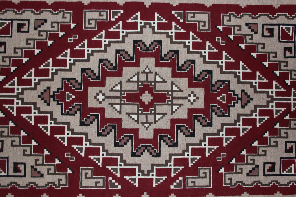Weaving Wall Hanging : Intricate Designed Navajo Ganado/Two Gray Hills Regional Style Weaving by Helen Allen Johnson #324