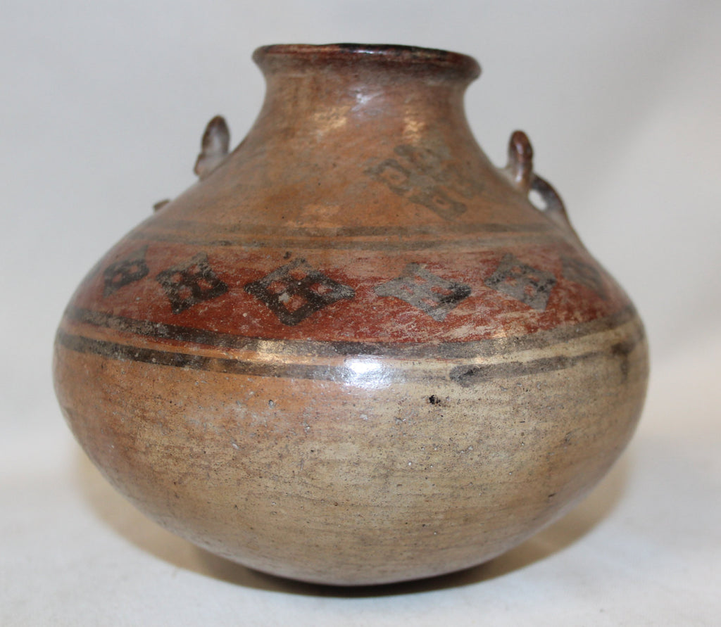 Pottery Jar : Very Nice Pre-Columbian Wari Pottery Jar From Peru #364