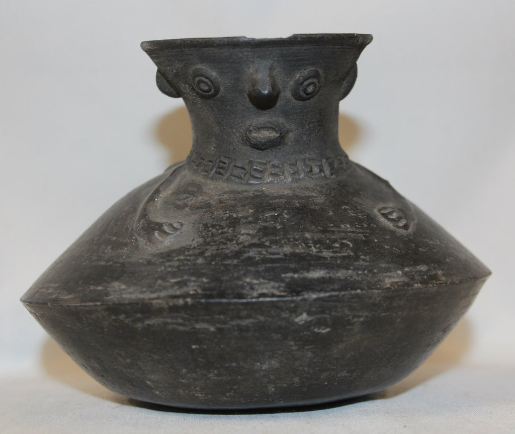 Pottery Pitcher : Very Nice Pre-Columbian Chimu Effigy Pottery Pitcher From Peru #366