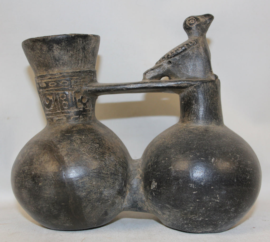 Bird Whistle : Very Nice Pre-Columbian Chimu Bird Whistle Vessel From Peru #369