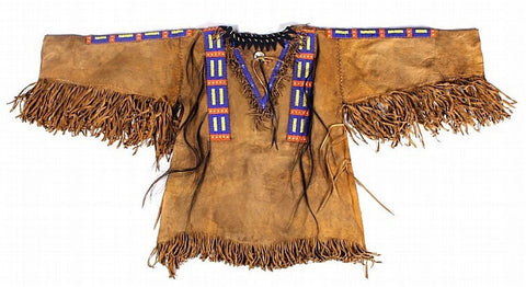 Lakota : Lakota Sioux Beaded War Shirt Circa 1950's #362-Sold