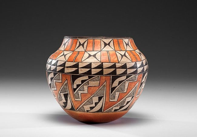 Native Pottery : Exceptional Historic Polychrome Acoma Olla, ca 1900 #386
